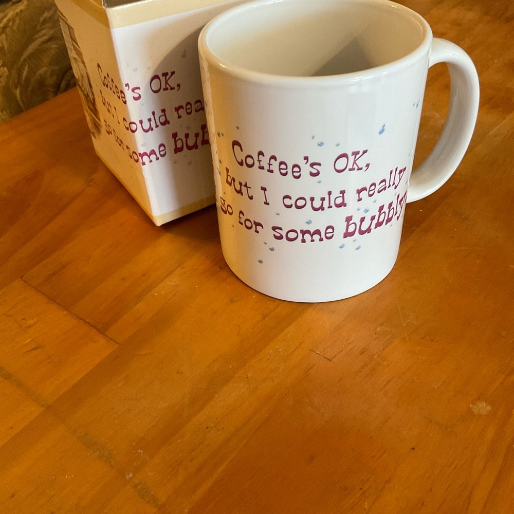White Coffee Mug with Fun Text